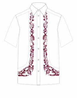 Men's Barong White Ramie Linen blend 100731 White